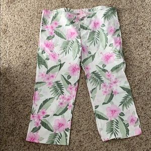 Roxy Pajama Lounge Pants Tropical Print Size Large
